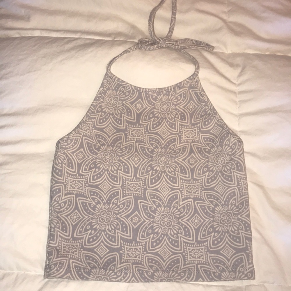 Brandy Melville Flower pattern halter top